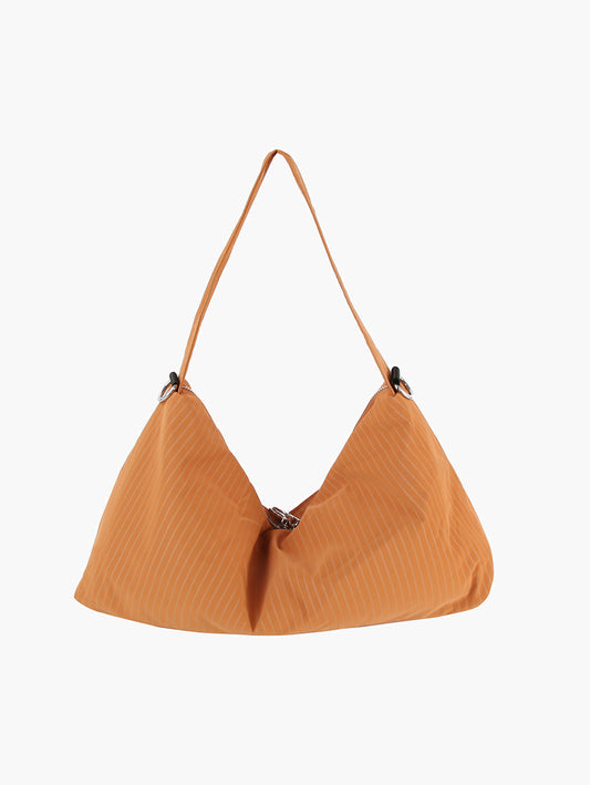 Pinstripe Large Shoulder Bag