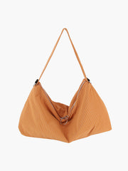 Pinstripe Large Shoulder Bag