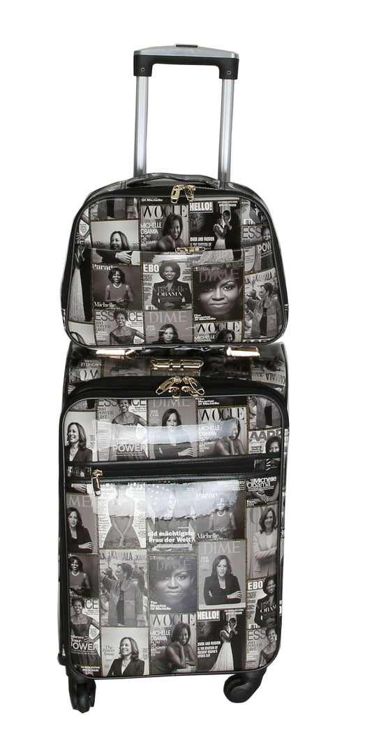 Glossy Magazine Cover Luggage Bag Crossbody Bag