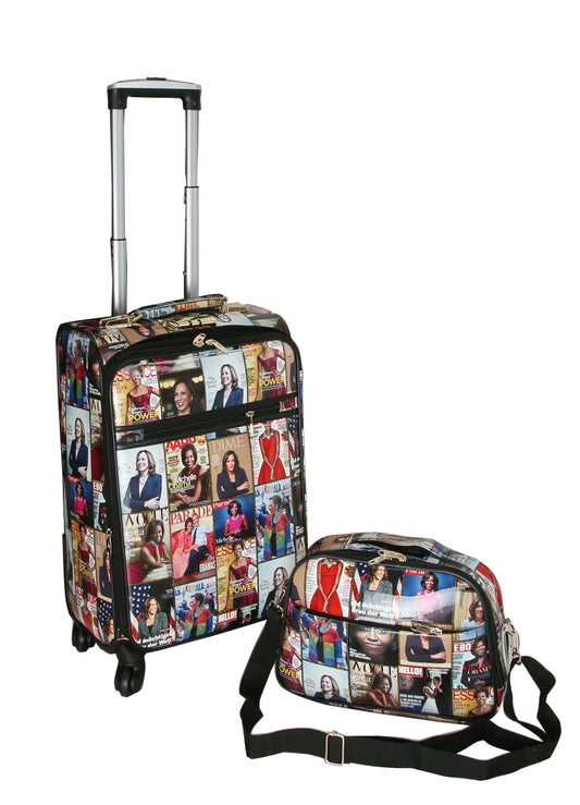 Glossy Magazine Cover Luggage Bag Crossbody Bag