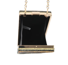 Women Gold color Clutch Evening Crossbody Handbag