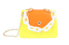 Top Chain Handle Satchel Crossbody Bag
