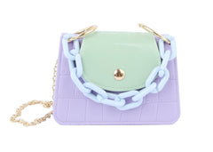 Top Chain Handle Satchel Crossbody Bag