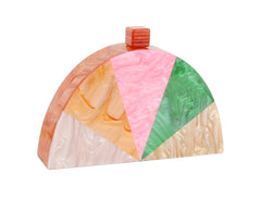 Multi Color Acrylic Clutch Wedding Evening Purse
