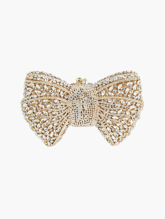 Rhinestone Bow Evening Bag