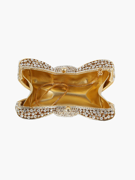 Rhinestone Bow Evening Bag