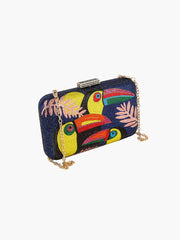 Sparkling Toucan Art Print Crossbody Clutch