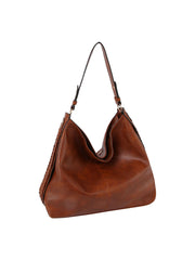 Braided Detail Hobo Shoulder Bag