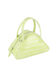 Alligator Embossed Triangle Hand Tote