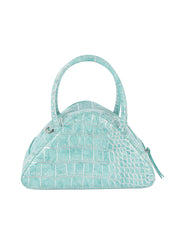 Alligator Embossed Triangle Hand Tote