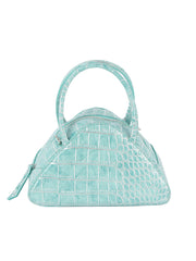 Alligator Embossed Triangle Hand Tote