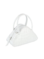 Alligator Embossed Triangle Hand Tote