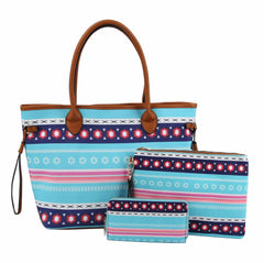 American Native Aztec Printed Canvas 3 in1 Shopper