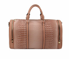 Alligator Embossed Large Satchel Handbag