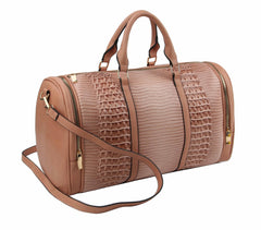 Alligator Embossed Large Satchel Handbag