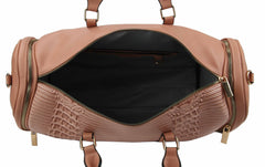 Alligator Embossed Large Satchel Handbag