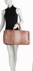 Alligator Embossed Large Satchel Handbag