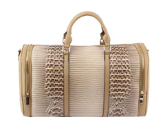 Alligator Embossed Large Satchel Handbag