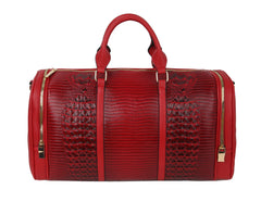 Alligator Embossed Large Satchel Handbag