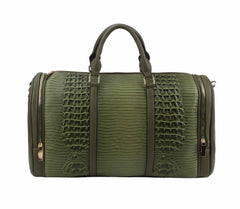 Alligator Embossed Large Satchel Handbag