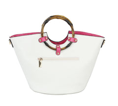 Women Flower Satchel Evening Purse Handbag