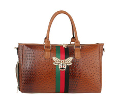 Travel Duffel Bag for Women Vintage Crocodile Pattern