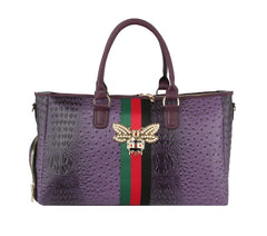 Travel Duffel Bag for Women Vintage Crocodile Pattern