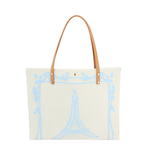 Paris Printed  Large Crossbody Handbag