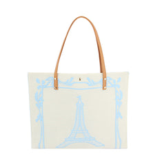 Paris Printed  Large Crossbody Handbag