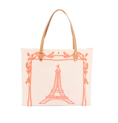 Paris Printed  Large Crossbody Handbag