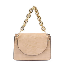 Satchel with Stylish Chain Purse