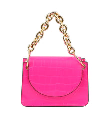 Satchel with Stylish Chain Purse