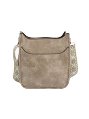 Front Pocket Stylized Strap Shoulder Bag