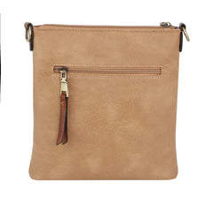 Stylish Crossbody Purse Double Zipper