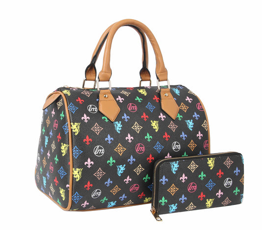 Signature Print Classic Satchel Set