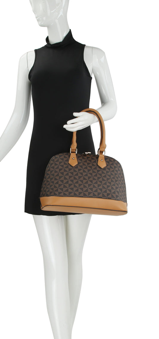 Classic Dome Satchel Crossbody Bag