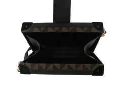 FASHIONABLE DIAMOND BOX LOCK CROSSBODY BAG