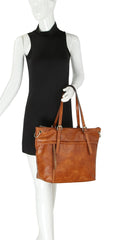 Simple Everyday Tote W/ Multicolor Strap