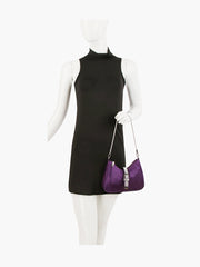 Rhinestone Buckle Hobo Handbag