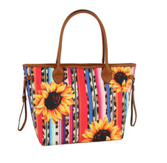 Big Sunflower Rainbow Tote Shoulder Hobo Handbag