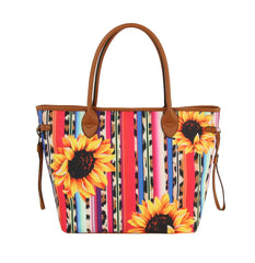 Big Sunflower Rainbow Tote Shoulder Hobo Handbag