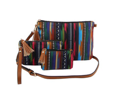 Clutch Shoulder Handbag Zig Zag Stripe Print Bag