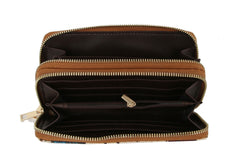 MULTI COLOR HORSE ZIP AROUND WALLET