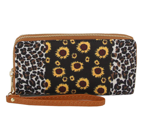 MULTI COLORED SUNFLOWER LEO WALLET