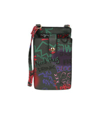 FASHION MULTI GRAFFITI PRINT CELL PHONE BAG