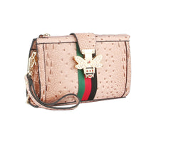 Crossbody Purse For Women Crocodile Bee Shoulder Bag