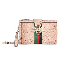 Crossbody Purse For Women Crocodile Bee Shoulder Bag