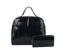 Women Fashion Croc Tote Satchel Purse