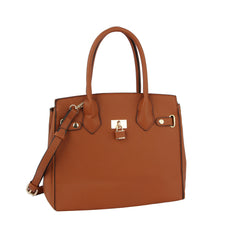 Women Fashion Satchel Lock Handbag Shoulder Purse