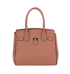 Women Fashion Satchel Lock Handbag Shoulder Purse